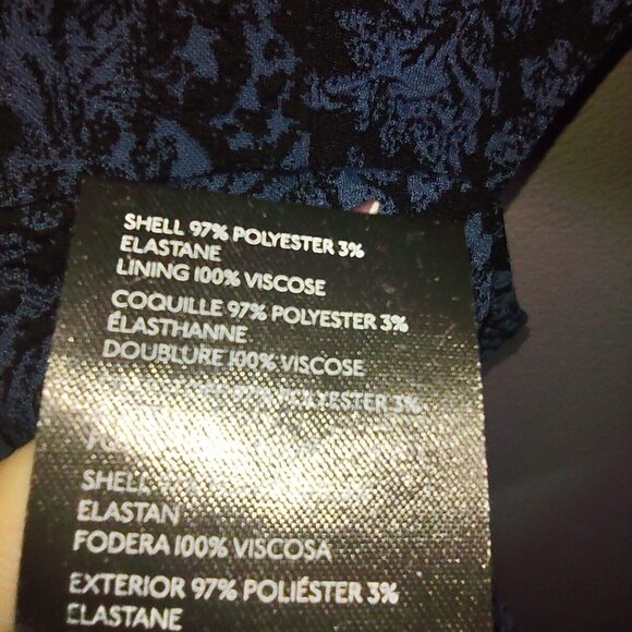 Anthropologie Jacquard Blue & Black Cut-Out Mini Dress NWT Size 10 - Picture 8 of 14